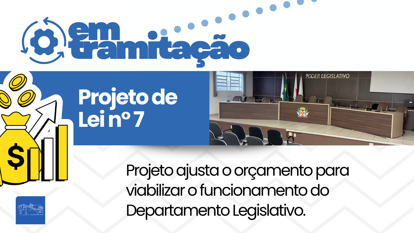 Câmara analisa projeto que adequa orçamento para funcionamento do Departamento Legislativo