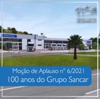 Câmara homenageia Grupo Sancar pelos 100 anos de existência