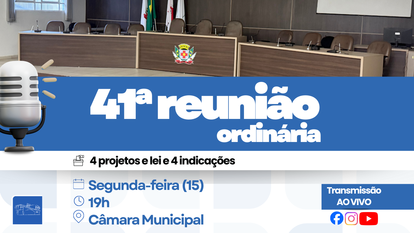 Câmara realiza reunião com votação de projetos sociais, planejamento e orçamento de 2026