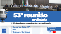 Câmara terá pauta com projeto de denominação de rua, indicações e requerimento
