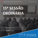 Confira as proposições da 15° Sessão Ordinária de 2021