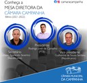 Conheça a Mesa Diretora da Câmara Municipal para o Biênio 2021-2022 Conheça a Mesa Diretora da Câmara Municipal para o Biênio 2021-2022