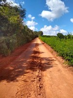 Indicação solicita a manutenção com aplicação da fresa do asfalto na estrada do Carrapato entre as propriedades dos Srs. Cláudio César Borges e José Francisco da Silva Lemes