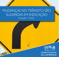 Mudanças no trânsito são sugeridas em Indicação 