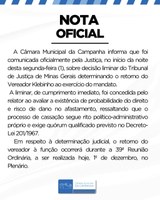 Nota Oficial