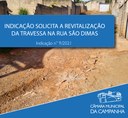Pavimentação de travessa na Rua São Dimas é solicitada em Indicação